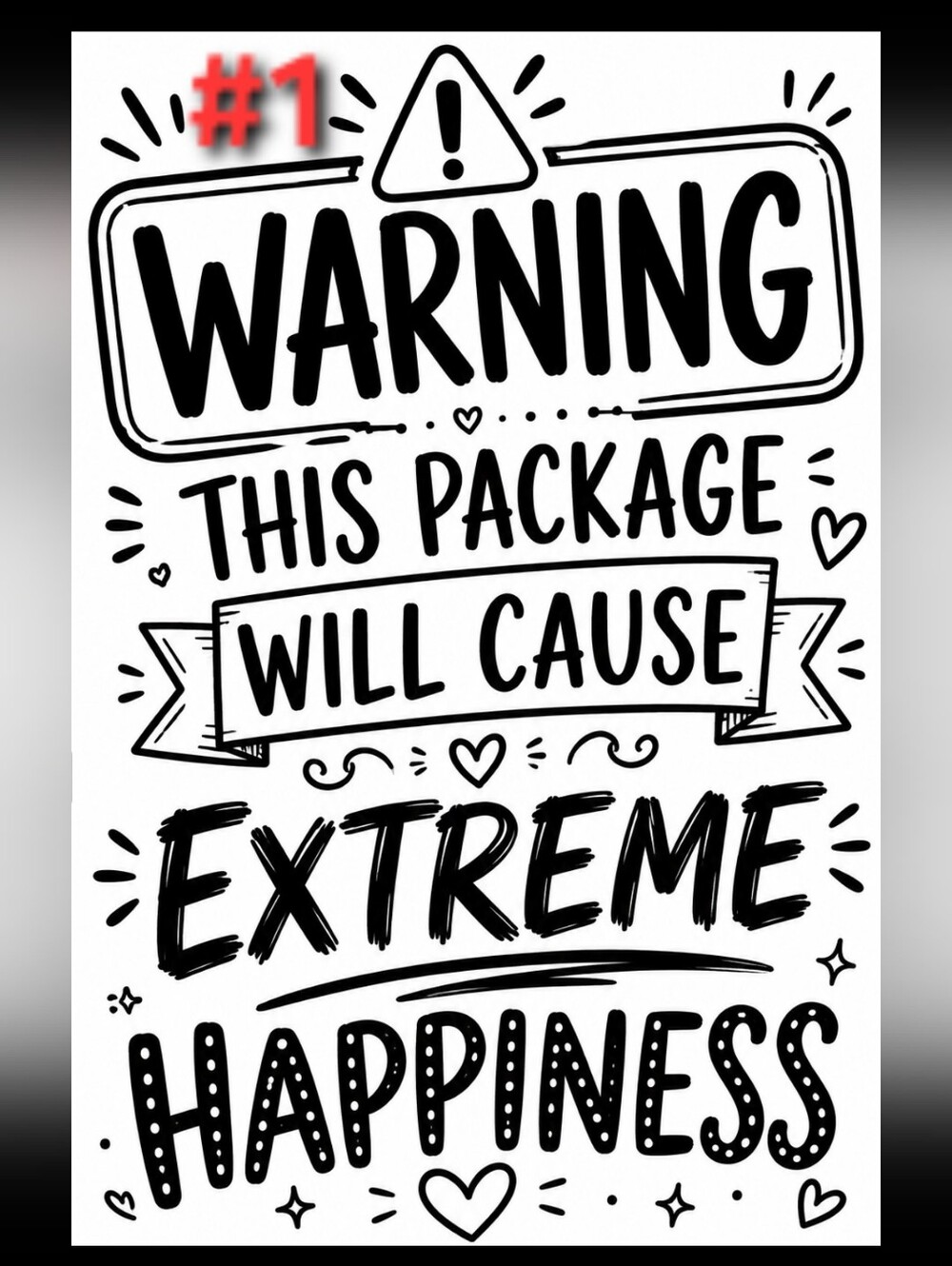 50ct. 4x6 FUN CUSTOM "WARNING" LABELS